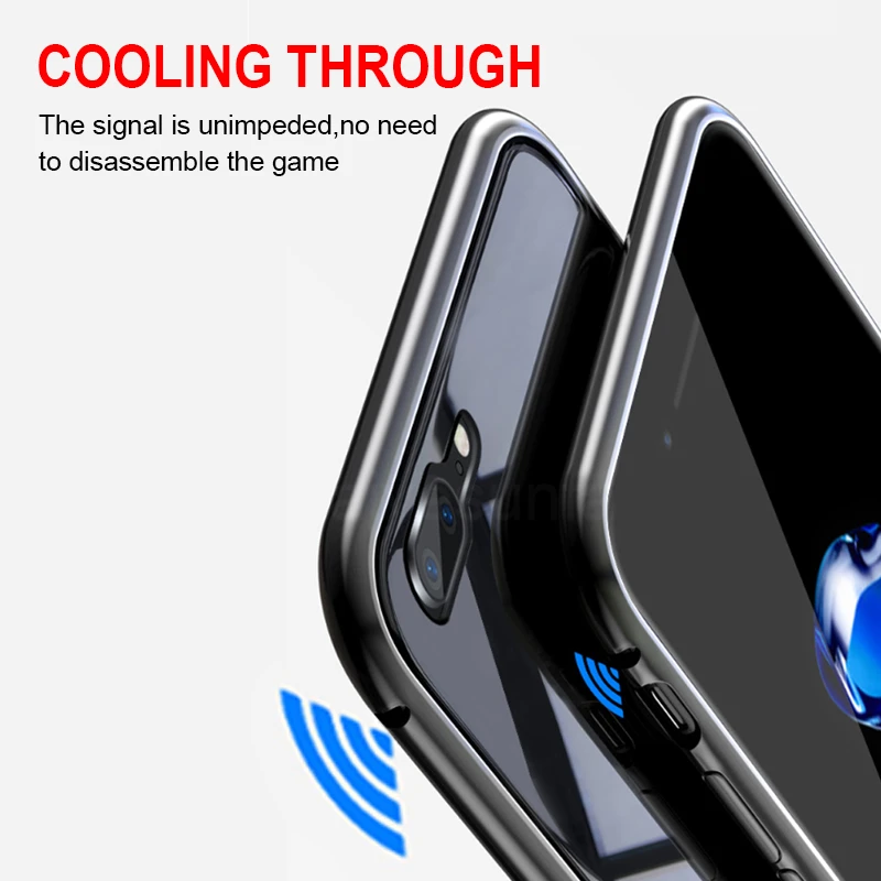 360 роскошный противоударный адсорбционный Магнитный чехол для IPhone 7 6 6s 8 Plus флип s X