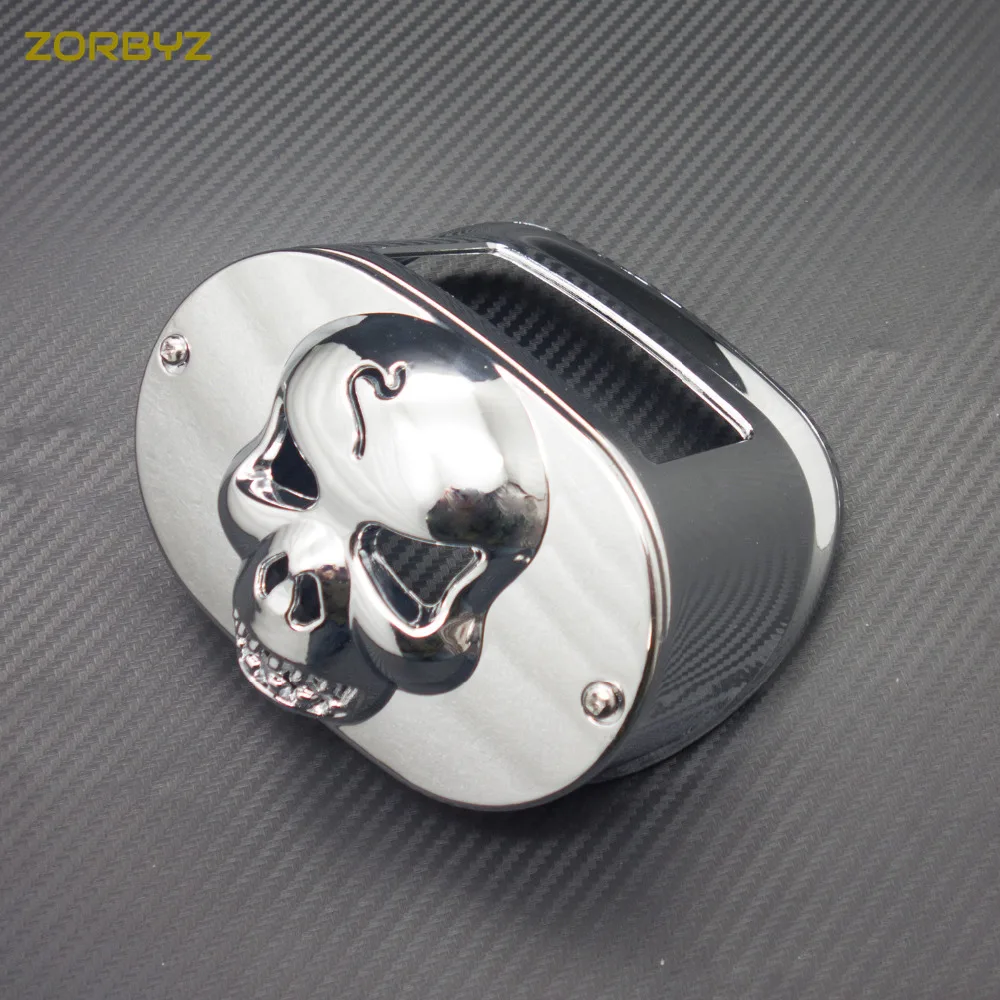ZORBYZ мотоцикл хром Череп задний светильник воротник крышка для Harley Touring FLHRC FLHTC