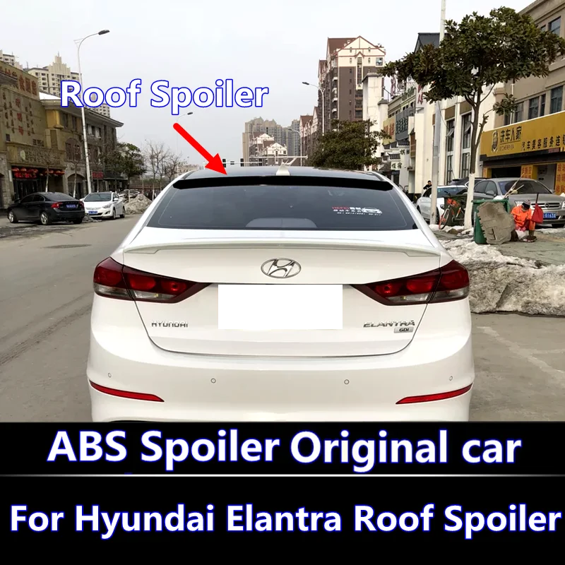 For Hyundai Elantra Roof Spoiler High Quality ABS Plastic Unpainted Primer Rear Trunk New 2016 2017 2018 | Автомобили и мотоциклы