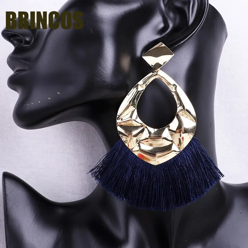 Синие серьги для женщин корейские индийские ювелирные изделия геометрические