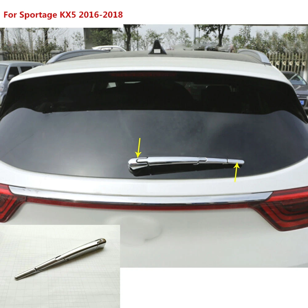 Стайлинг кузова ABS Хромированная Автомобильная Задняя стеклянная Форсунка щетки