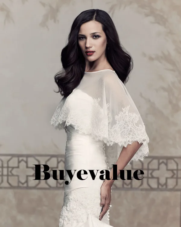 Кружевной Белый/слоновой кости шаль болеро Свадебный жакет Болеро для невесты