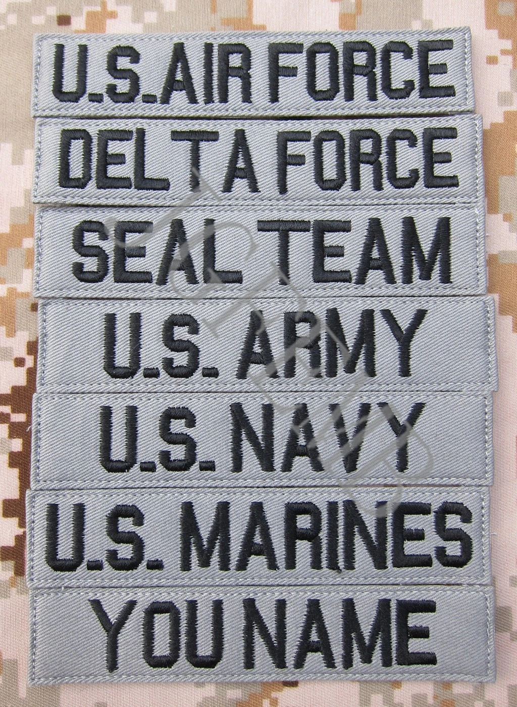 Серые накладки с именами на заказ нагрудные тактические военные вышивкой|patch