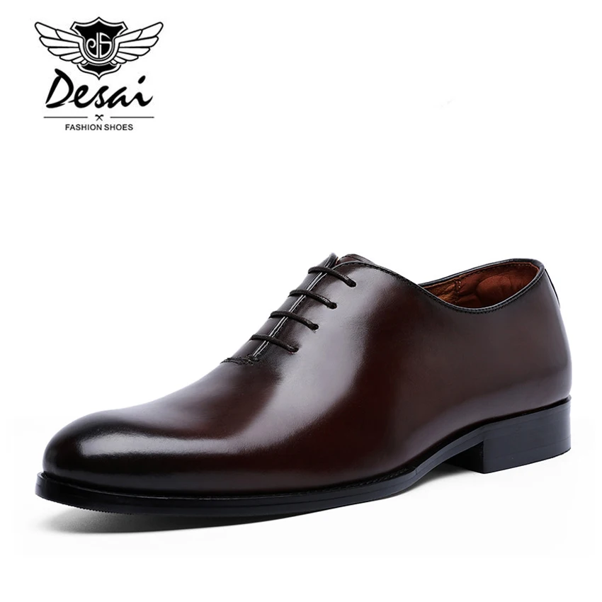 DESAI Brand Men's Business Dress Shoes Comfortable Cow Leather Classic Retro British Style Formal Men EU Size 38-47 | Обувь