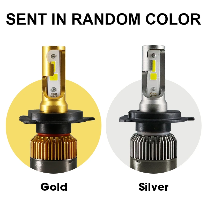 HLXG 2 Светодиодные лампы для авто суперъяркие A5 Led H4 9003 H8 6000K белый свет 9005 HB3 9006 HB4