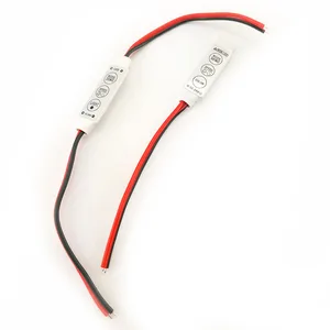 Миниатюрная Светодиодная лента, 12 В постоянного тока, RGB, Одноцветный контроллер с 3 клавишами для светодиодных лент SMD 35285050573056303014, 12 В постоянного тока