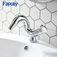 fapully chrome basin faucet elegant finish brass taps hot and cold water 360 degree rotate bathroom sink crane toilet mixers 257