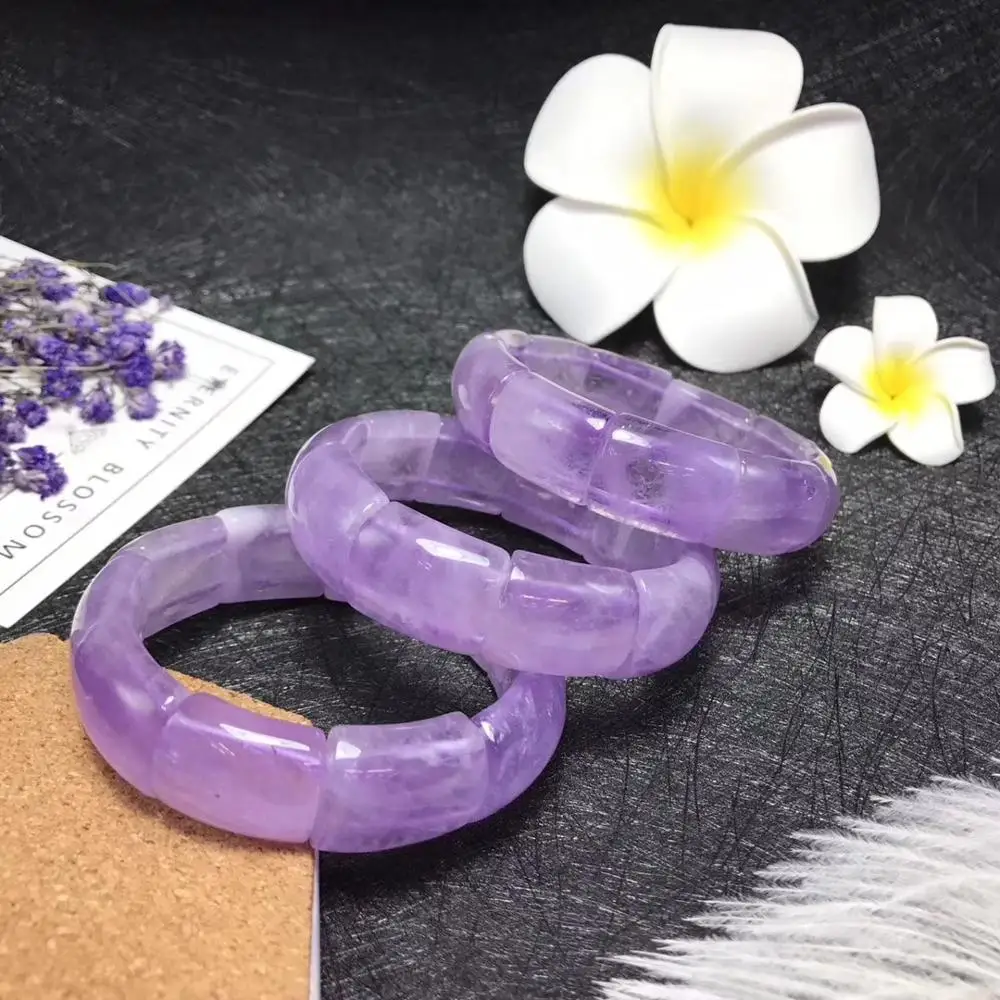 Высокое качество натуральный Лавандовый аметист кварц фиолетовый 22x18 мм