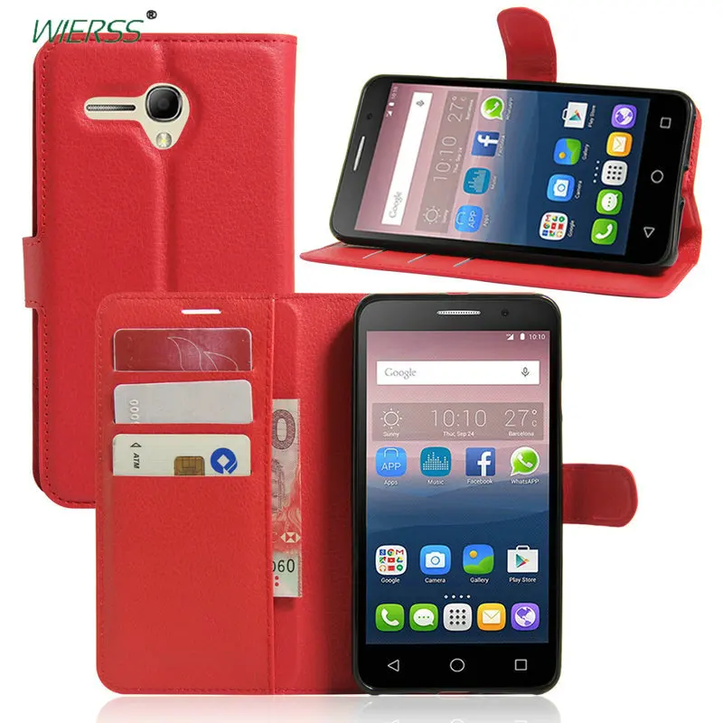 Кожаный чехол книжка с бумажником для Alcatel U5 HD 3G 4G A3 7 телефона|case for alcatel|phone casesleather
