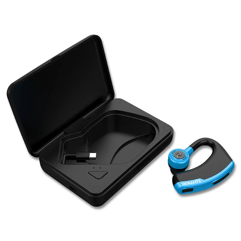 Blue charger box Lymoc обновление V10 Bluetooth гарнитуры 5,0 беспроводные наушники быстрое зарядное устройство коробка громкой связи HD Микрофон Стерео для iPhone Xiaomi huawei - Цвет: Blue charger box