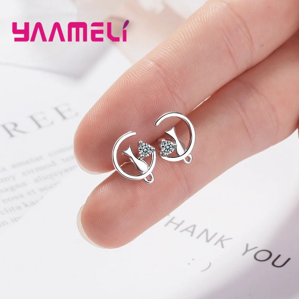 

100% New Brand Attractive Women Lovely 925 Sterling Silver Small Stud Earrings For Sale Hot Fashion Summer Style Cute Earring