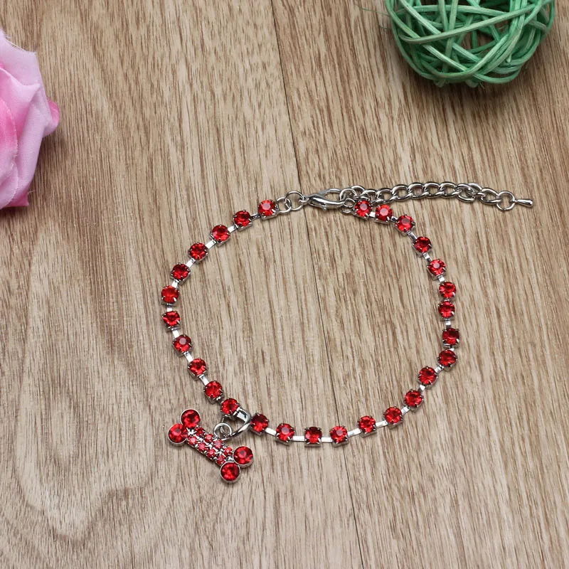 Модные Розовые ожерелье для домашних животных собаки жемчуга ошейник шарма