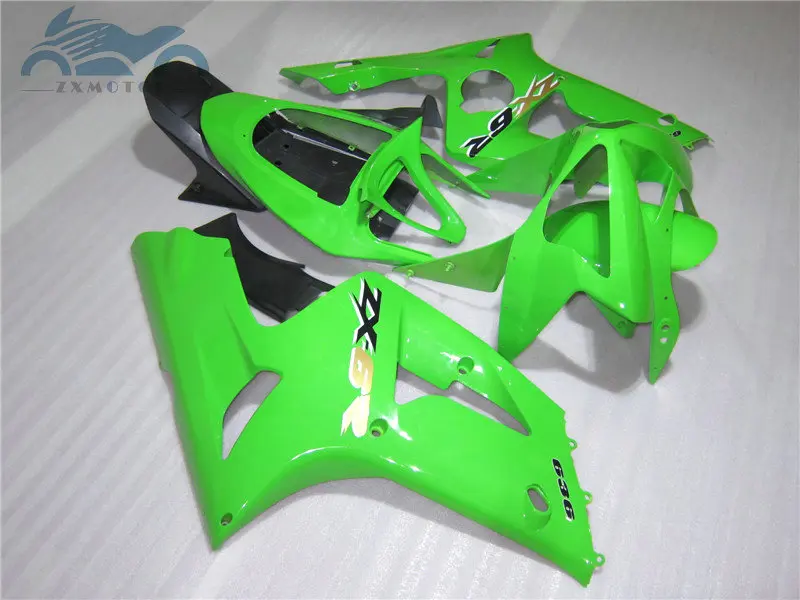 Бесплатная доставка набор обтекателей для KAWASAKI 2003 2004 Ninja ZX6R ZX 636 6R 03 04 green|Полные