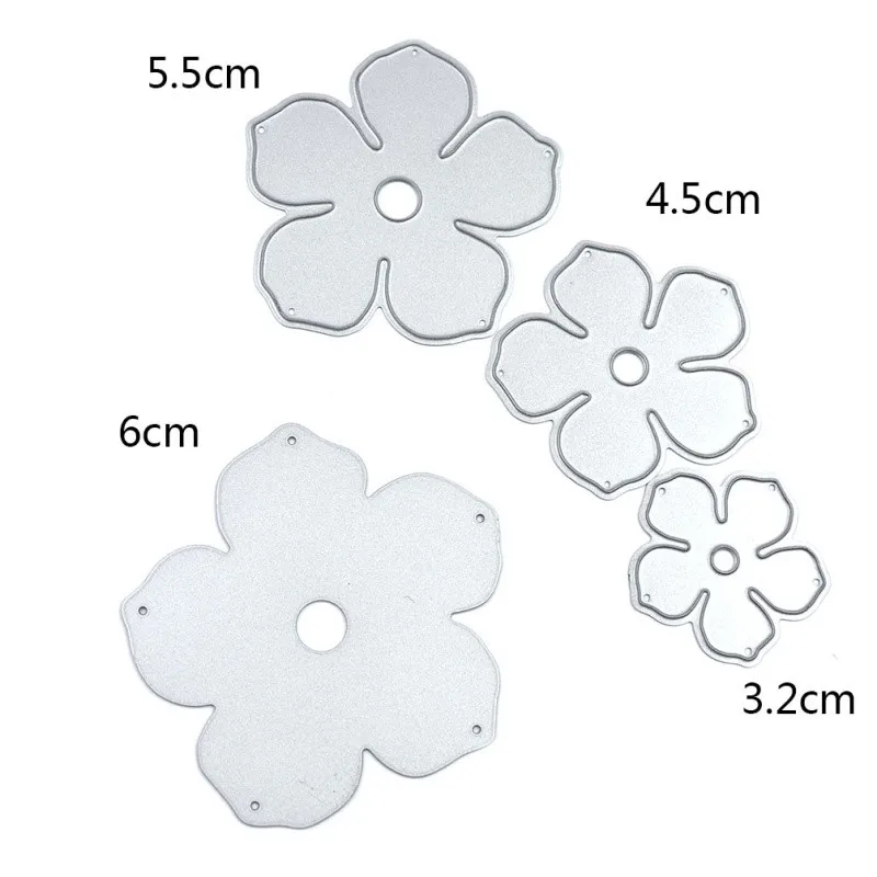 

4pcs Metal Flowers DIY Cutting Dies Die Cut Stencil Decorative Scrapbooking Craft