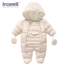 Ircomll/зимние комбинезоны для новорожденных мальчиков и девочек; комбинезон с длинными рукавами для малышей; хлопковый Детский костюм; детская одежда для ползания