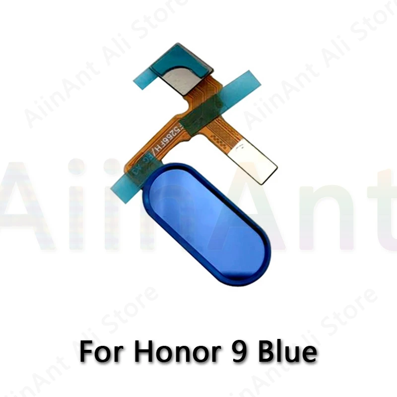 Blue Кнопка возврата home ключ за счет сканера отпечатков пальцев Сенсор гибкий кабель для huawei Honor 9 телефон разъем Запчасти отпечатков пальцев Сенсор Flex - Цвет: Blue