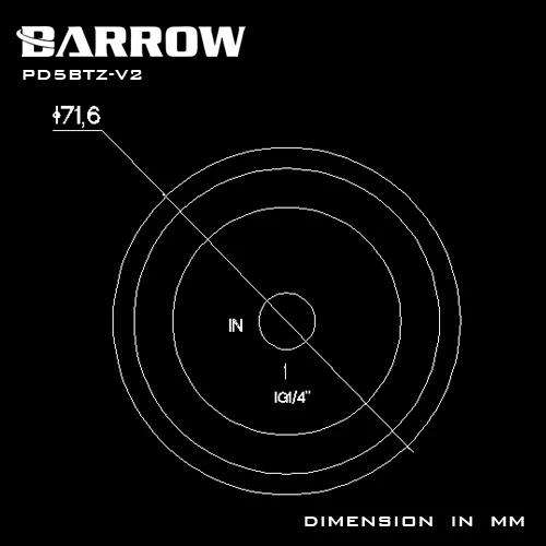 Barrow Pump акриловая прозрачная верхняя часть для насоса D5|barrow pump|barrow modpump top |