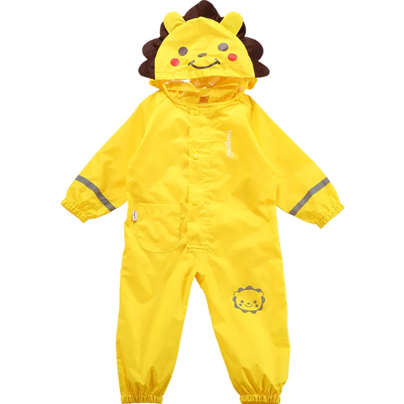 

children Animal Lion Raincoat for Kid baby Waterproof Rains Suit Students Baby rainwear rain suit Rain Coat Poncho Hooded 6YY179