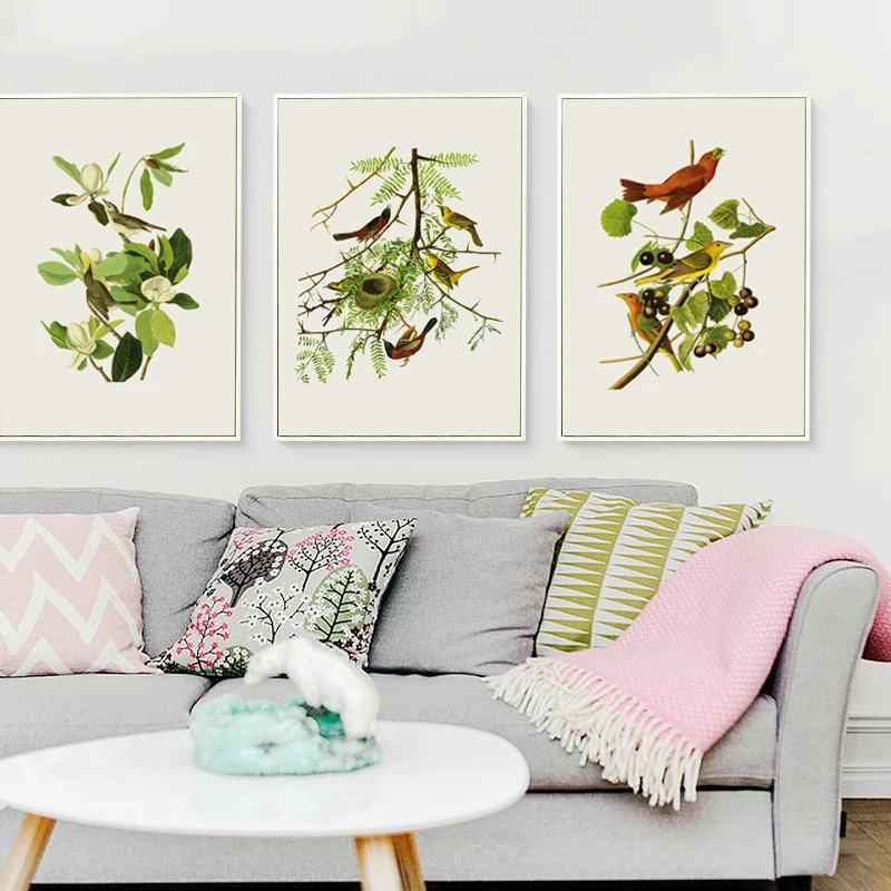 Элегантная поэзия Птица на дереве современная простая Скандинавская A4 Картина