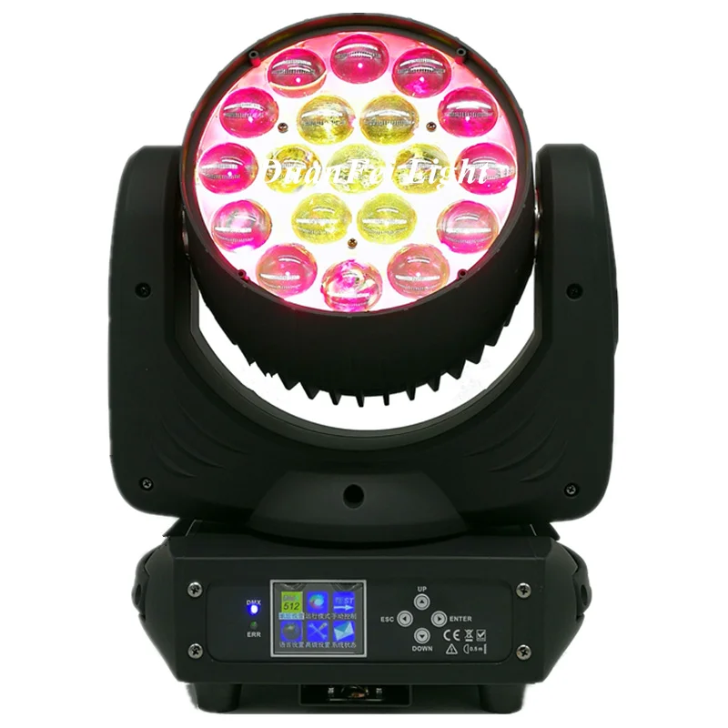 (6 шт. + чехол) 19x15 Вт led кольцо движущаяся головка zoom wash dmx rgbw 4в1 Луч сценический свет