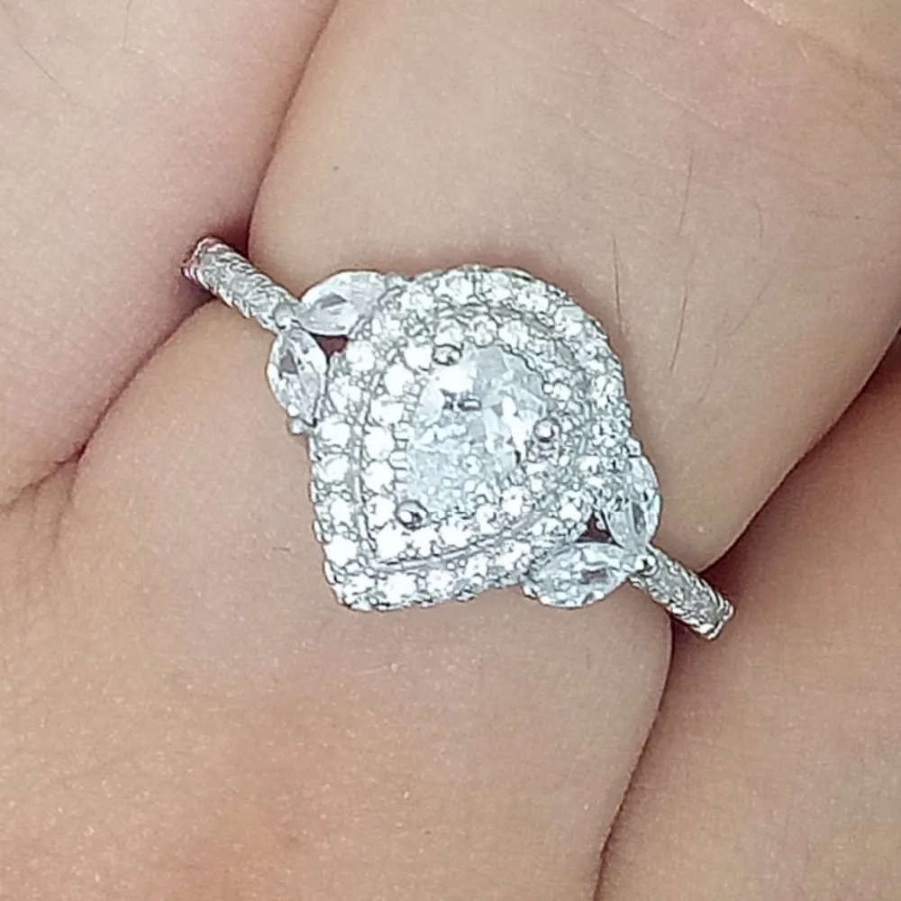 Потрясающие настоящие 100% чистые искусственные серебряные Роскошные ювелирные