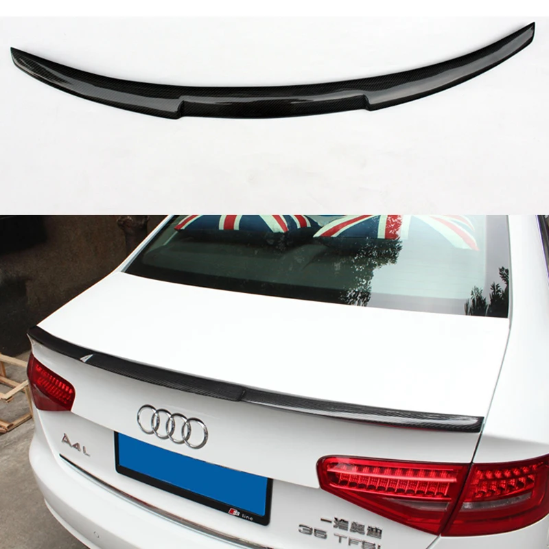 

Спойлер из углеродного волокна задний багажник крыло, пригодный для Audi A4 B8.5 2013 - 2015 4-дверный седан M4 Стиль