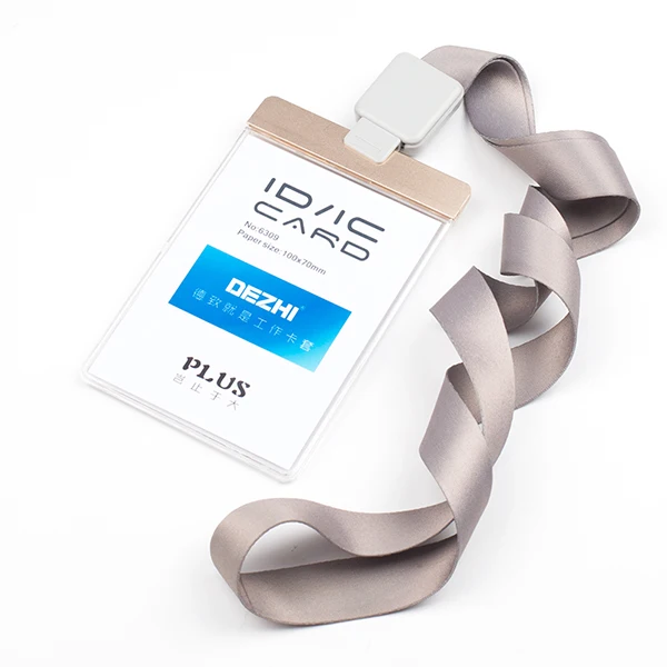 Dezhi ID Holder показывает набор рабочих карт 10x7 см идентификационная карта телескопическая куртка прозрачный ID бейдж чехол прозрачный - Цвет: E-gold grey sets