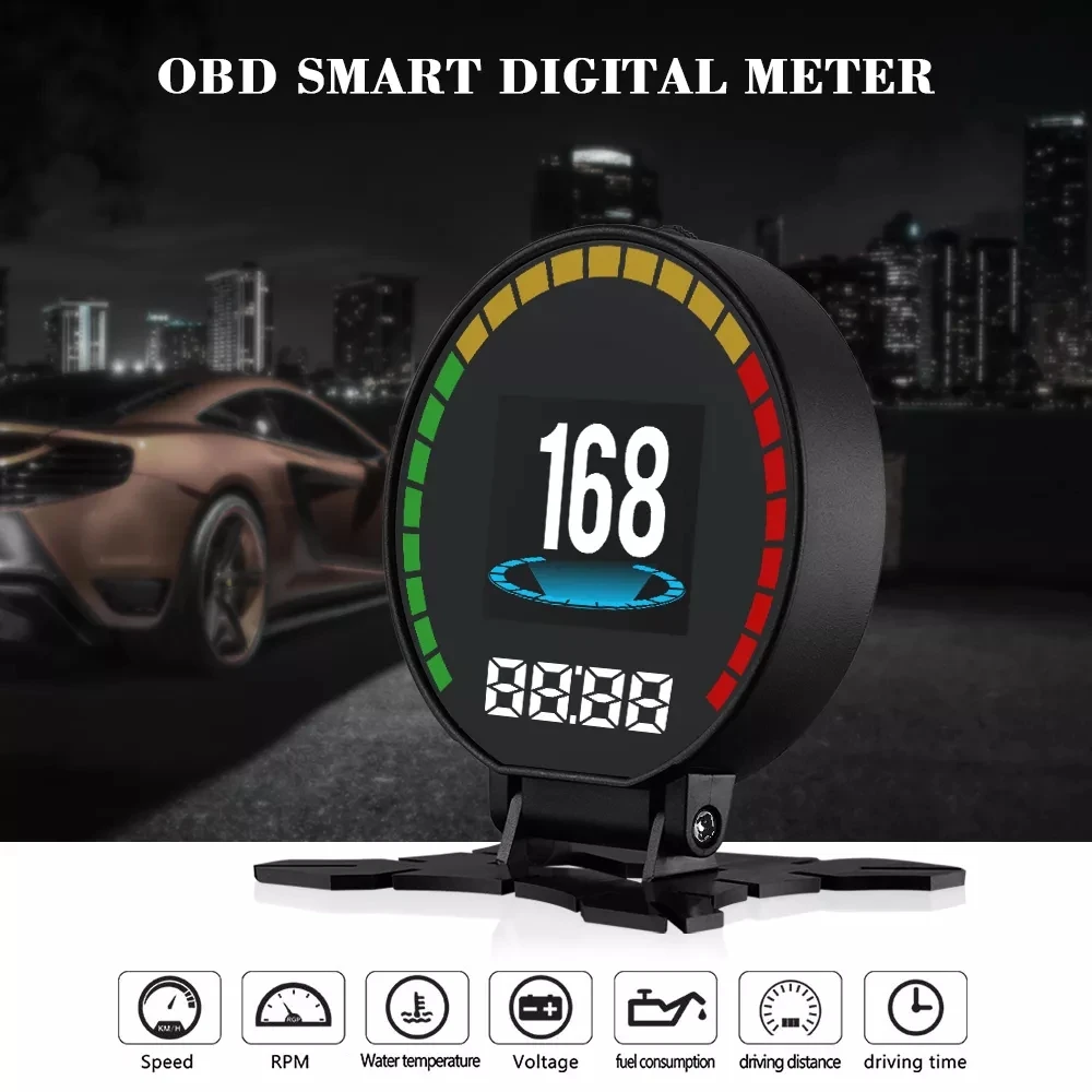 Новейший автомобильный головной дисплей комбинированный OBD& gps HUD Overspeed Предупреждение система проектор для ветрового стекла авто электронный напряжение сигнализации