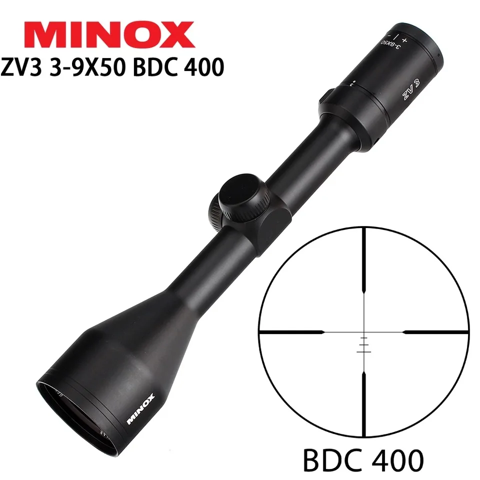 

MINOX ZV 3 3-9X50 BDC 400 Reticle Hunting Rifle Scope 1 Inch Tube Long Eye Relief Tactical Optical Sight RifleScopes