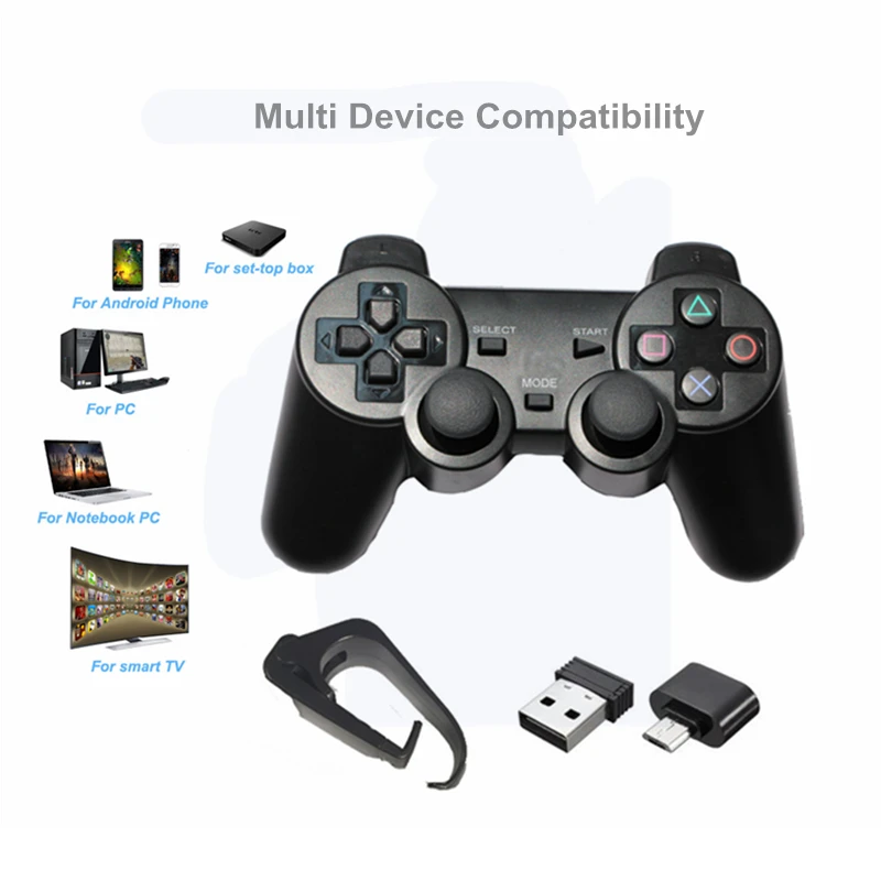 2,4G беспроводной геймпад для PS3/PC/Android/tv Box игровой контроллер игровой джостик для телефона контроллер с Micro USB или type C