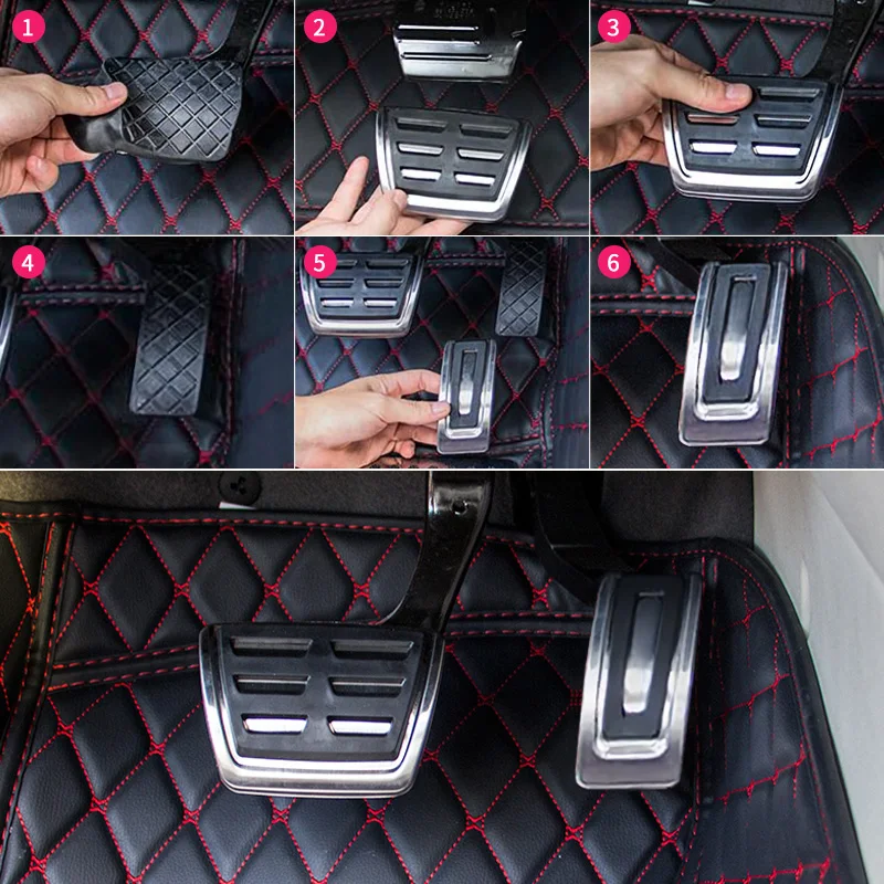 Противоскользящие педали из нержавеющей стали для 2015 2020 Volkswagen VW Tiguan Golf R MK7 e Skoda