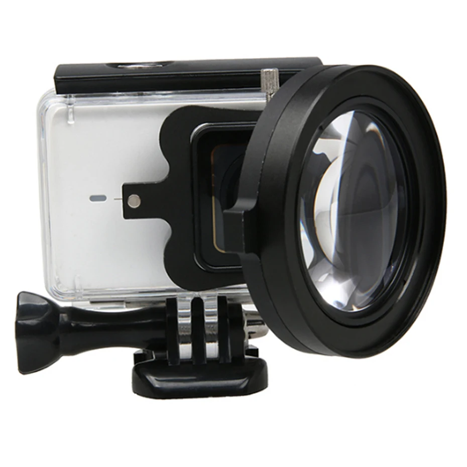 58mm Magnifier 16x Magnification Macro Close Up Lens + red UV Filter for xiaomi yi 4K 2 II Black Edition camera Accessories | Электроника