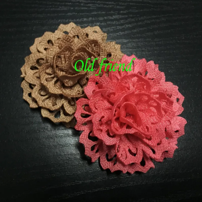 100 шт./лот 15 цветов модные плотные тканевые ушные цветы для повязок на голову