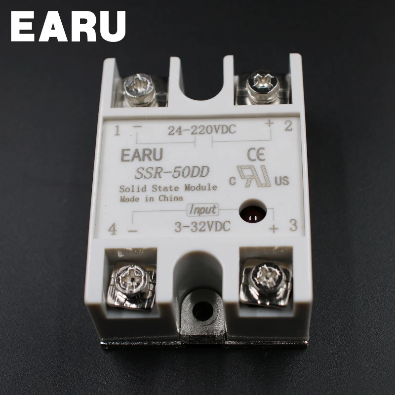 Твердотельное реле SSR-50DD 50A 3-32V DC вход к 24-220V SSR 50DD SSR-50 DD промышленное управление