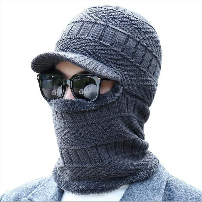Новинка, Балаклава, зимняя, женская, мужская, Skullies, шерстяная, вязаная, Балаклава, шапка, маска ниндзя, теплый плюшевый Карманный головной убор, унисекс, снежная шапка