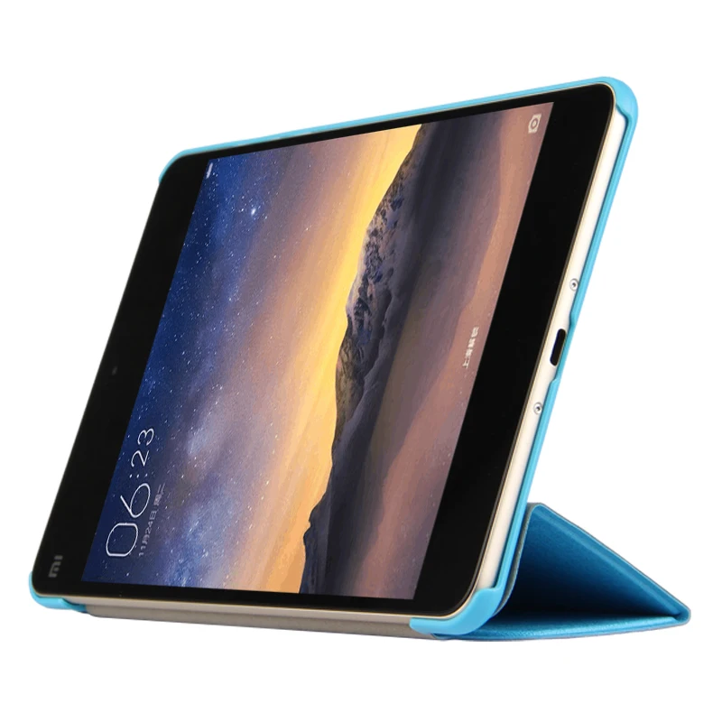 Для Xiaomi mi pad 3 2 Чехол крышка 7 9 дюймов флип Роскошный кожаный держатель сна серый