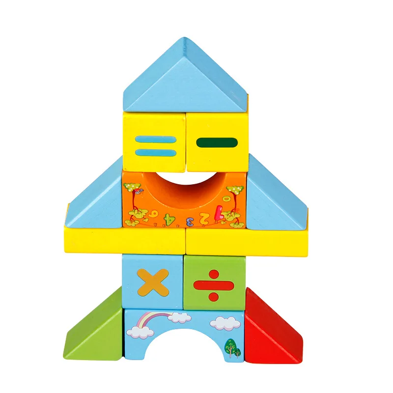 Wooden Children's Transport Learning Pile Takes 160 Grain Bottles of Environmental Protection Building Blocks | Игрушки и хобби