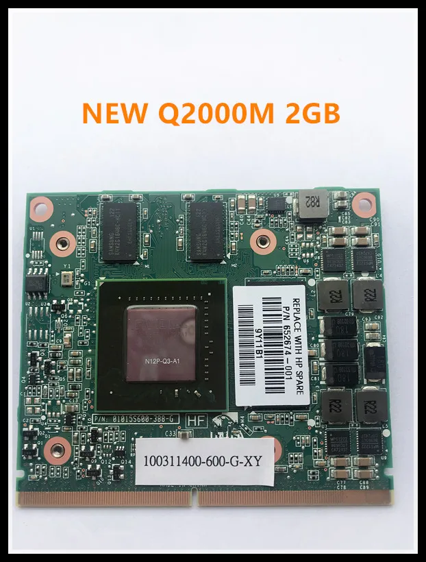 Новый N12P Q3 A1 Quadro 2000M Q2000M для ноутбука HP 8540W 8540P 8560W 652674 001 DELL M4600 M4700|Карты видео- и