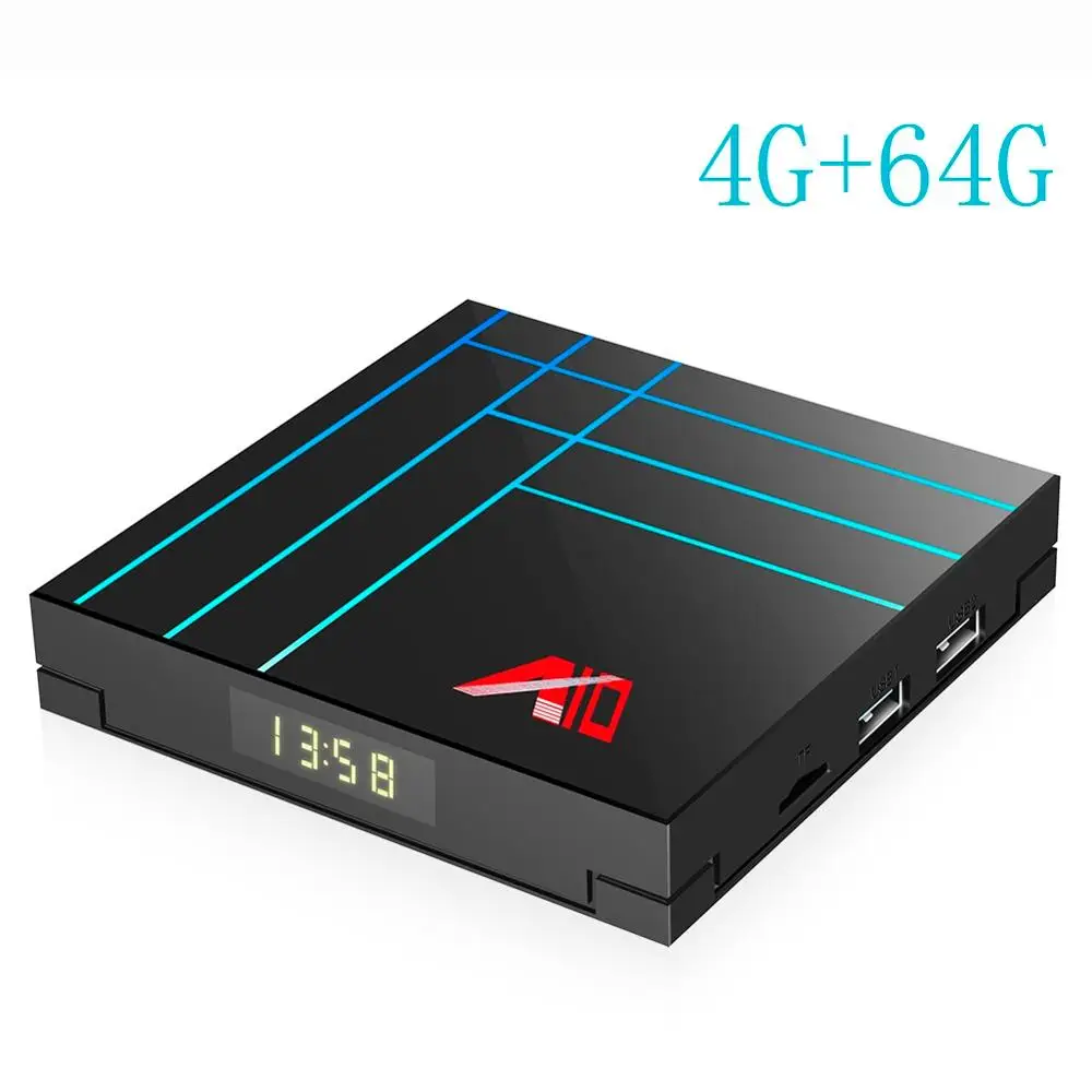 64G A10 Android 9,0 Smart tv Box RK3318 Четырехъядерный 4G+ 32G 4G+ 64G 4 K 2,4G WiFi телеприставка 1080 P Видео HDR 10 Поддержка Netflix Youtube - Цвет: 64G