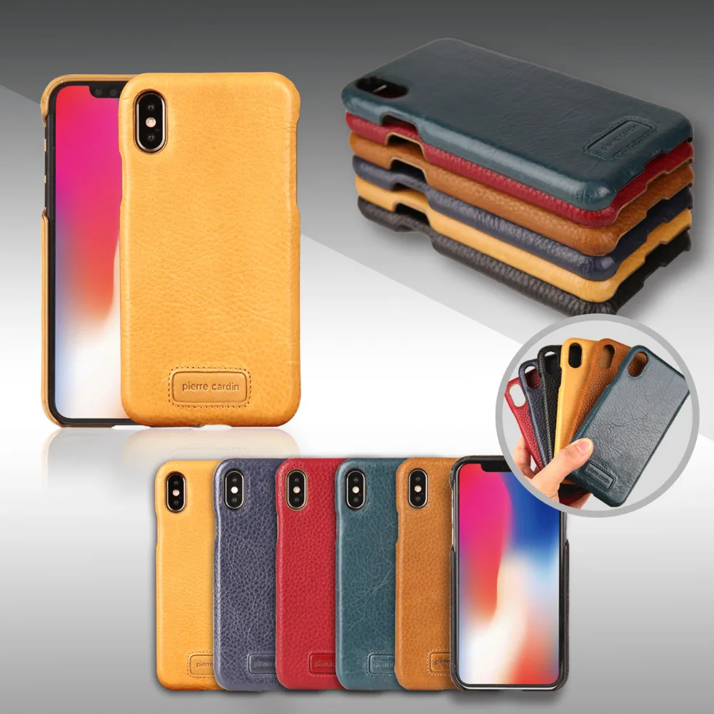 Pierre Cardin Роскошный ультра тонкий чехол из натуральной кожи для Apple iPhone XR/XS MAX чехол для телефона жесткий чехол