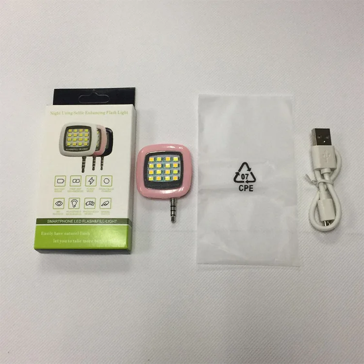 Pink 16LEDS Универсальное кольцо для селфи для телефона, светодиодный, автоматическая вспышка, портативная мини-камера, светильник для фотосъемки, кольцо, лампа для фотосъемки, для Iphone, samsung, планшетов - Цвет: Pink 16LEDS