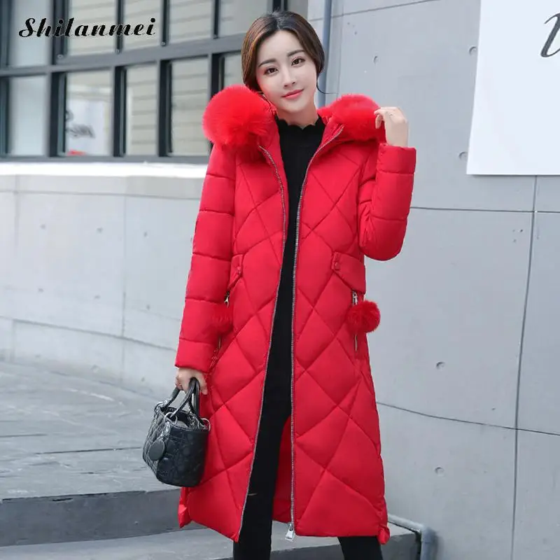 Новая зимняя куртка Для женщин зеленый парка с капюшоном застежки-кнопки Черный