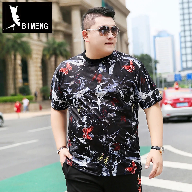 BI men G брендовая одежда размера плюс 3XL 4XL 5XL 6XL 7XL костюм для 80 150 кг Мужская футболка