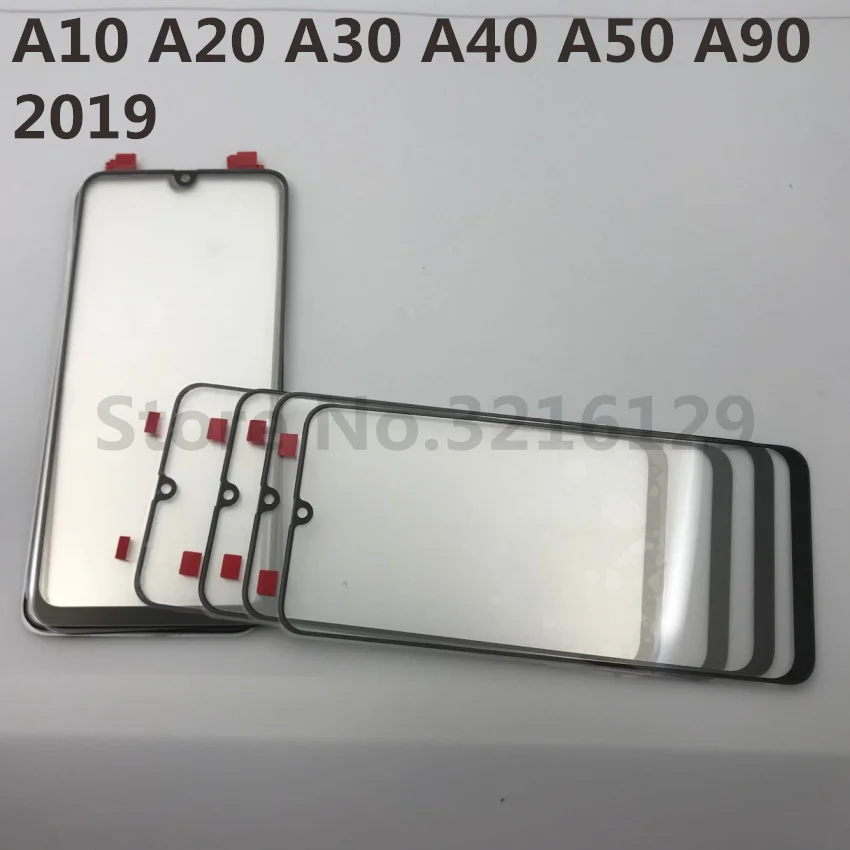 Для Samsung Galaxy A10 A20 A30 A40 A50 A60 A70 A80 A90 M10 M20 M30 ЖК-дисплей с сенсорным экраном на передней внешняя стеклянная панель Замена