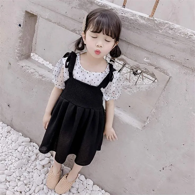 2019 костюмы для девочек комплект из двух предметов топы с короткими рукавами