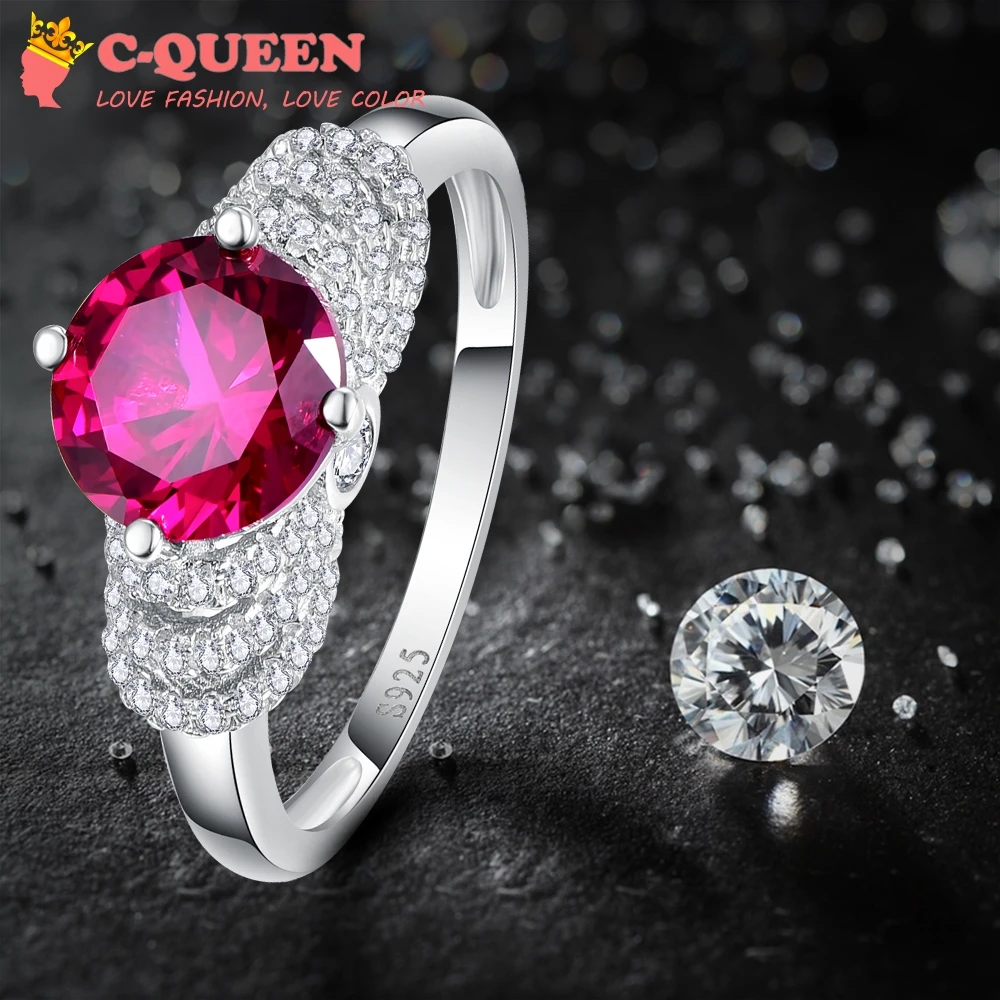 Горячие jrose 8x8 мм 3.5ct круглой огранки createdruby любовь вечность Твердые стерлингового