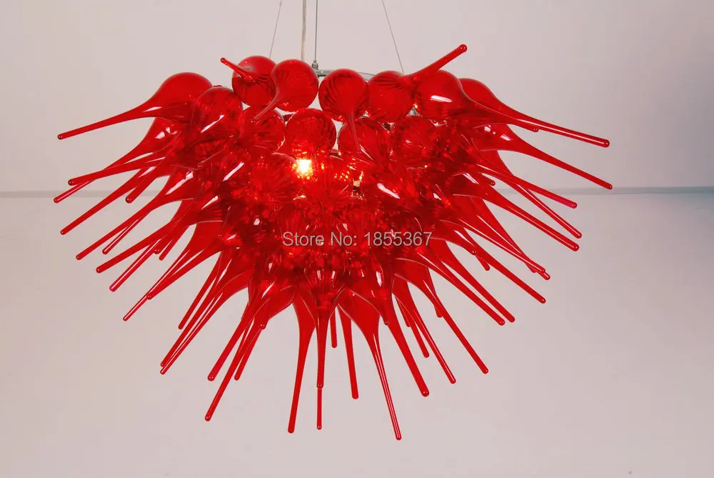 Free Shipping Unique Special Modern Art Contemporary Red Crystal Chandelier Lamp | Лампы и освещение