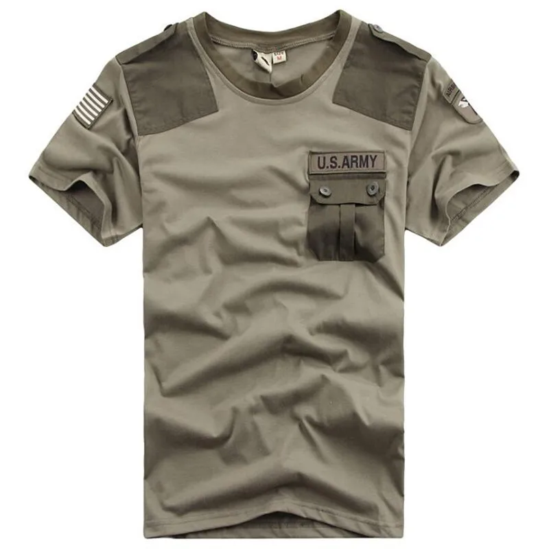 Мужская повседневная армейская футболка US 101 с коротким рукавом тактическая