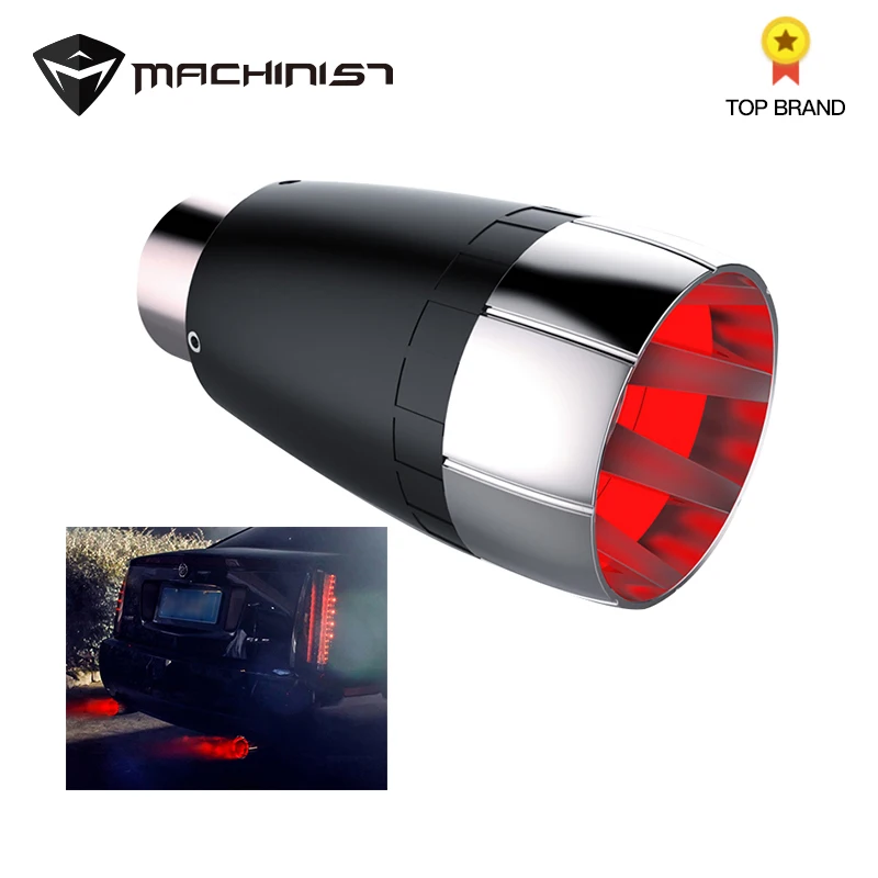1pc Universal Car Auto Rear Spitfire Tail Throat sports car Exhaust Pipe Modified sound wave tail mouth LED throat |