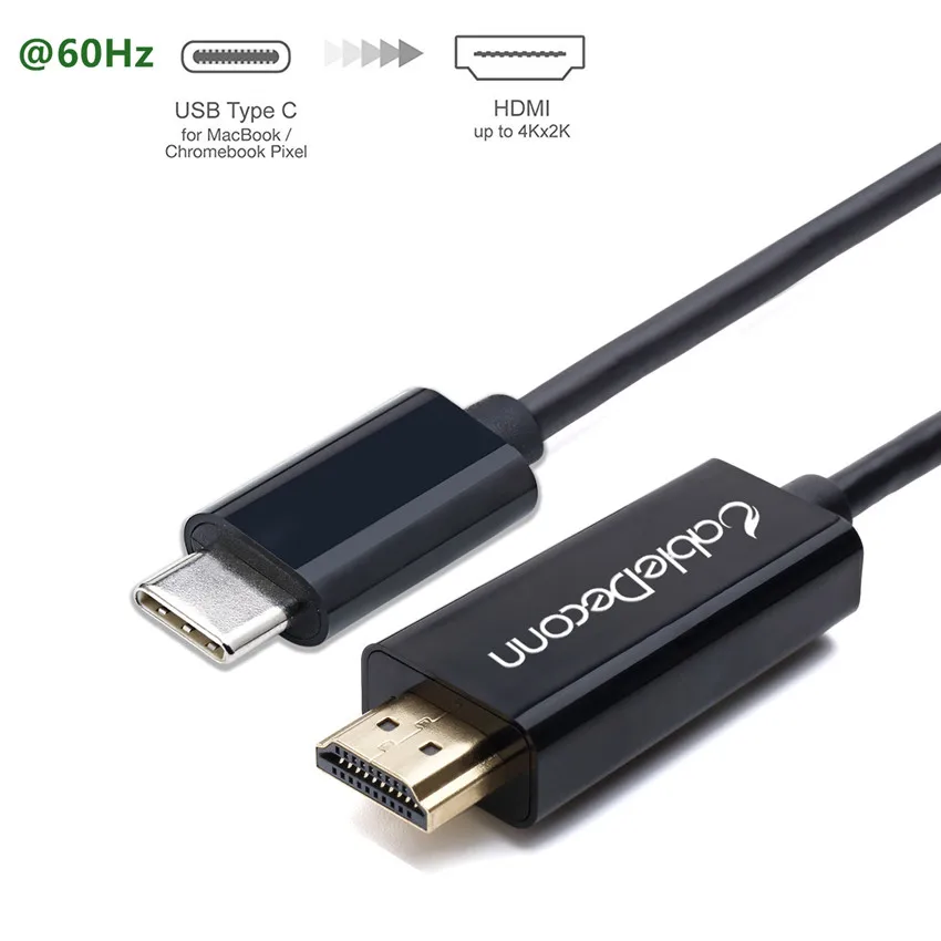 Кабель Thunderbolt 3 USB C к HDMI 4K 3m 1 Type адаптер для Mac book ноутбука Google Chromebook кабель| |